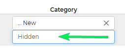 Hidden category example