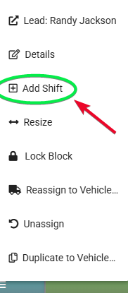 Add Shift option