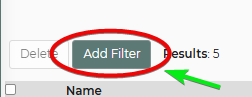 Add Filter button